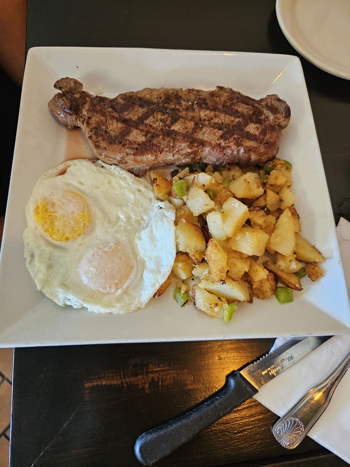 Steak and eggs